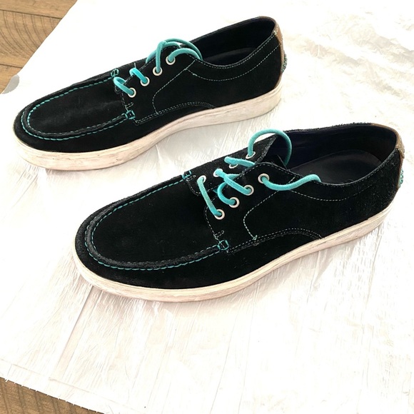 Cole Haan sneaker Oxford black suedeBergen Mac Oxford SZ 9 M has turquoise laces main image 8